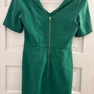 Green v-back cocktail dress size XS